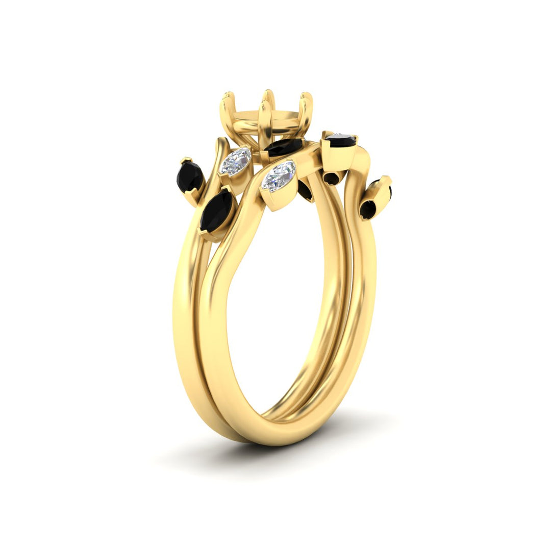 Delicate Vine Semi Mount Bridal Set