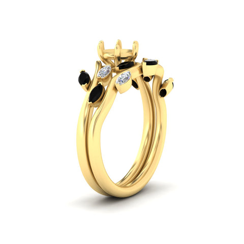Delicate Vine Semi Mount Bridal Set