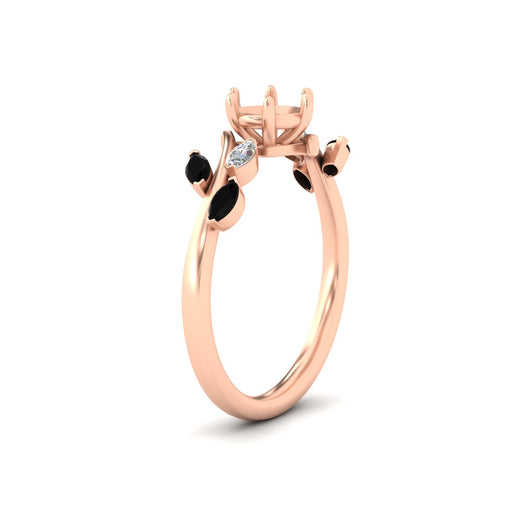 Delicate Vine Semi Mount Engagement Ring