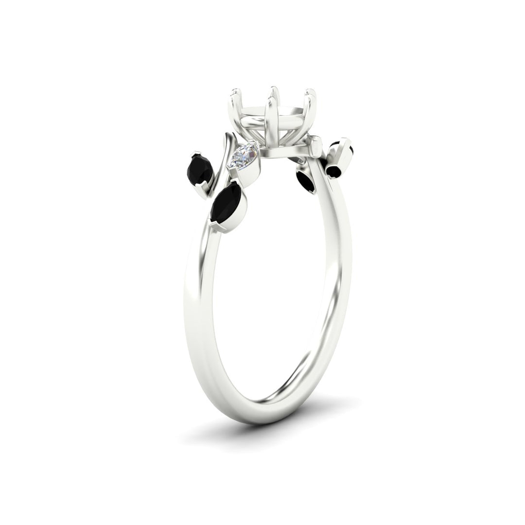 Delicate Vine Semi Mount Engagement Ring