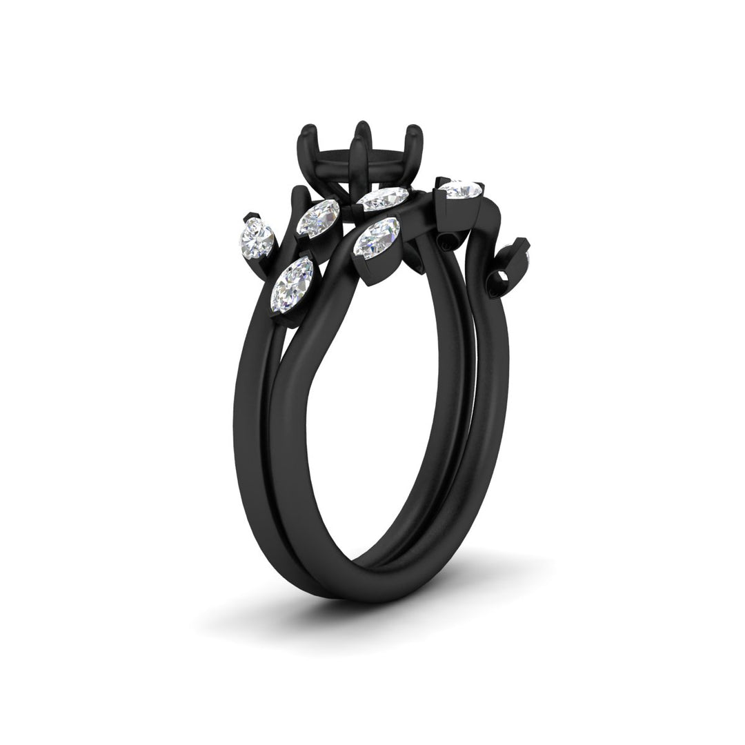 Delicate Vine Semi Mount Bridal Set