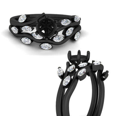 Delicate Vine Semi Mount Bridal Set