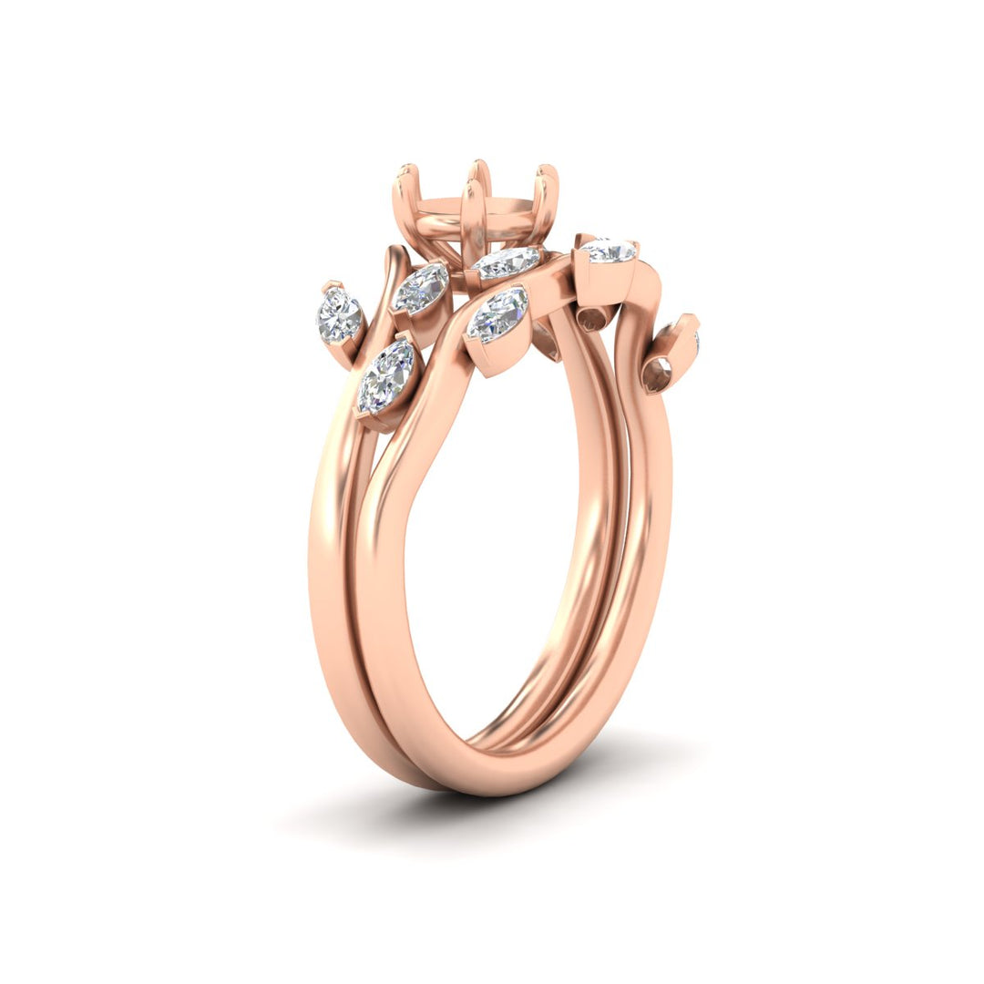 Delicate Vine Semi Mount Bridal Set