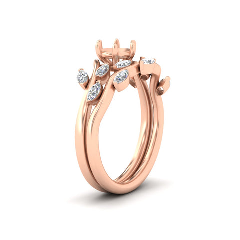 Delicate Vine Semi Mount Bridal Set