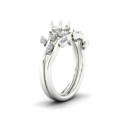 Delicate Vine Semi Mount Bridal Set