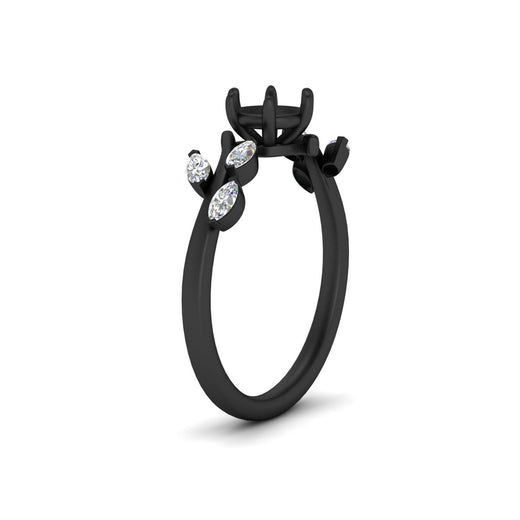 Delicate Vine Semi Mount Engagement Ring