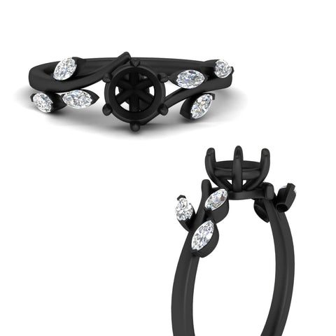 Delicate Vine Semi Mount Engagement Ring