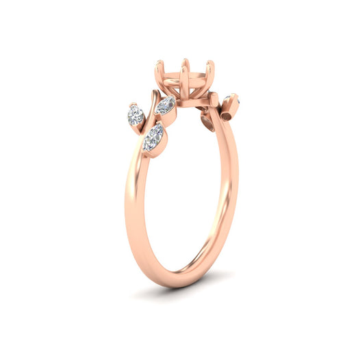 Delicate Vine Semi Mount Engagement Ring