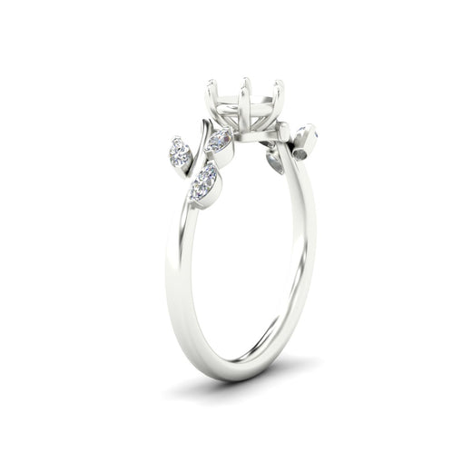 Delicate Vine Semi Mount Engagement Ring