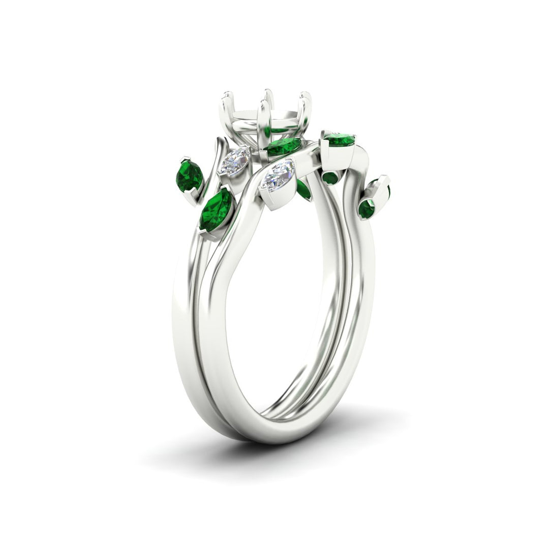 Delicate Vine Semi Mount Bridal Set