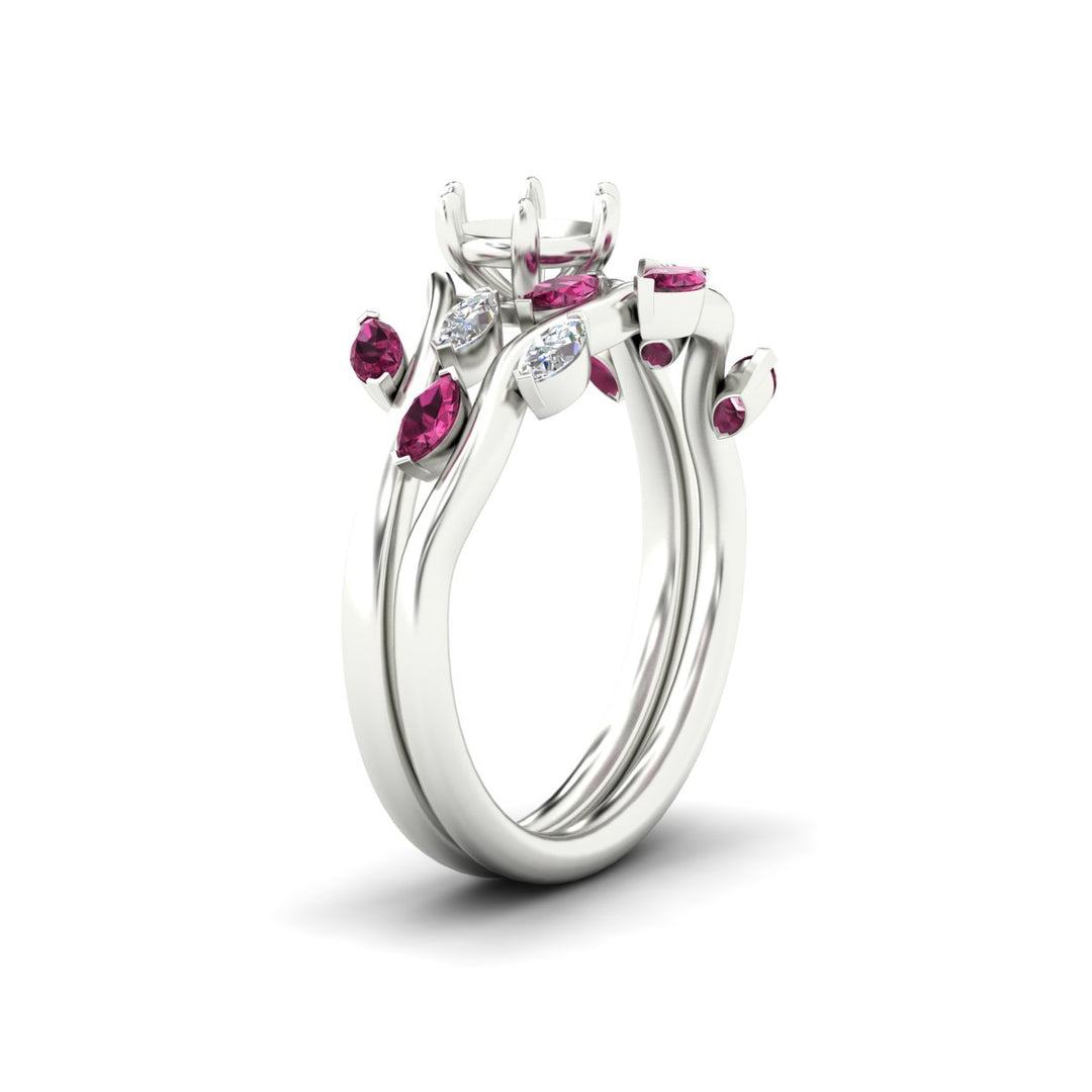 Delicate Vine Semi Mount Bridal Set