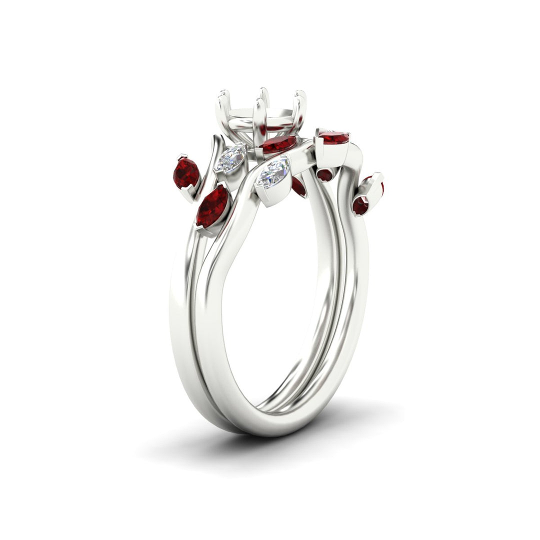 Delicate Vine Semi Mount Bridal Set