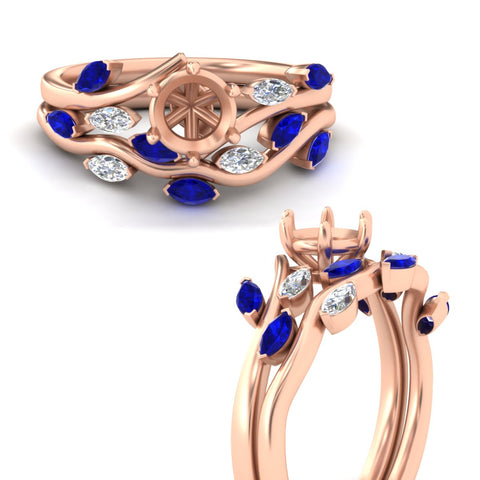Delicate Vine Semi Mount Bridal Set