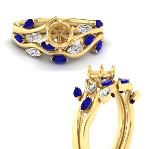 Delicate Vine Semi Mount Bridal Set