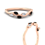 Load image into Gallery viewer, delicate-vine-wedding-black-diamond-band-in-rose-gold-fdens11510bgblackangle3-nl-rg?v=1757570932
