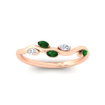 Load image into Gallery viewer, delicate-vine-wedding-emerald-band-in-rose-gold-fdens11510bgemgrangle5-nl-rg?v=1757570932
