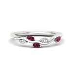 Load image into Gallery viewer, delicate-vine-wedding-pink-sapphire-band-in-white-gold-fdens11510bgsadrpi-nl-wg?v=1757570932

