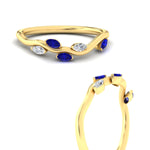 Load image into Gallery viewer, delicate-vine-wedding-sapphire-band-in-yellow-gold-fdens11510bgsablangle3-nl-yg?v=1757570932
