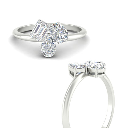 Three Stone Mixed Shape Diamond Ring