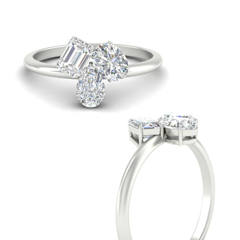 Three Stone Mixed Shape Diamond Ring