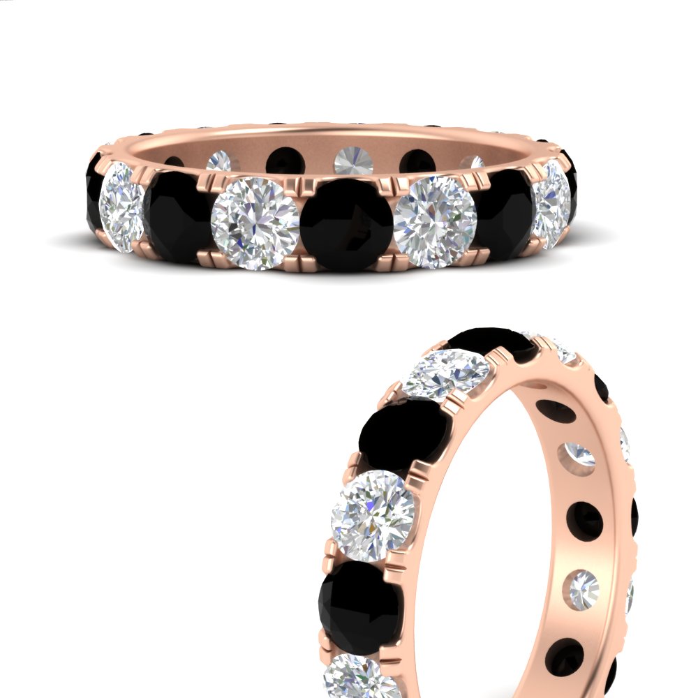 Diamond Double Prong Eternity Wedding Band 3 Carat