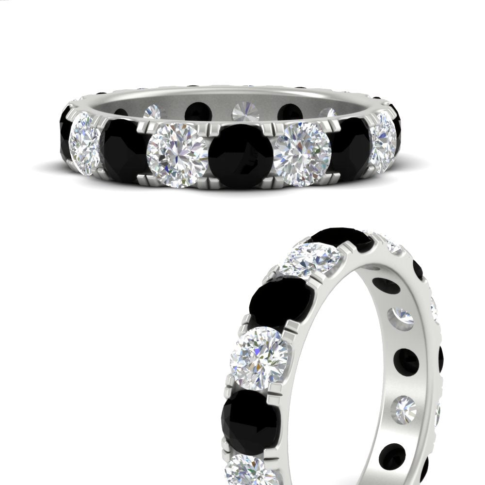 Diamond Double Prong Eternity Wedding Band 3 Carat