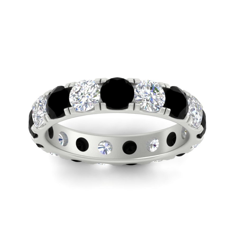 Diamond Double Prong Eternity Wedding Band 3 Carat