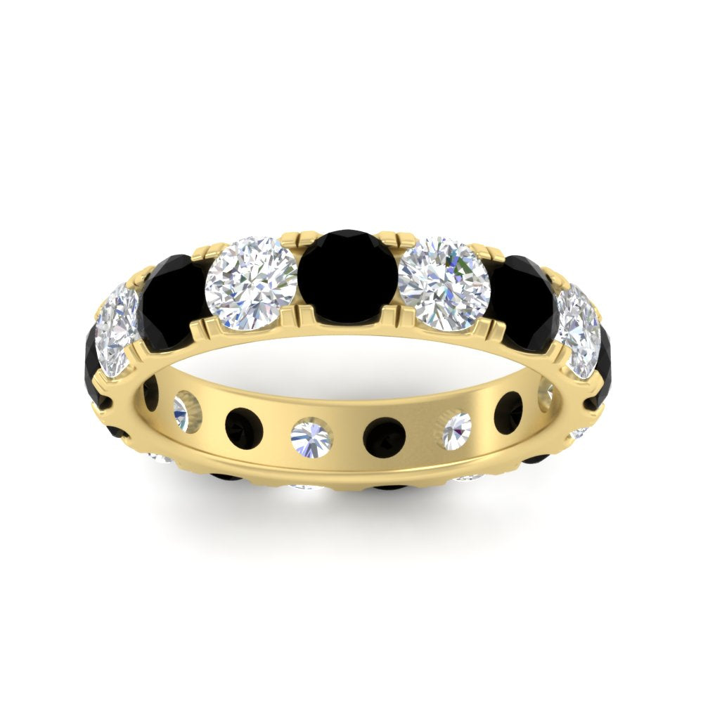 Diamond Double Prong Eternity Wedding Band 3 Carat