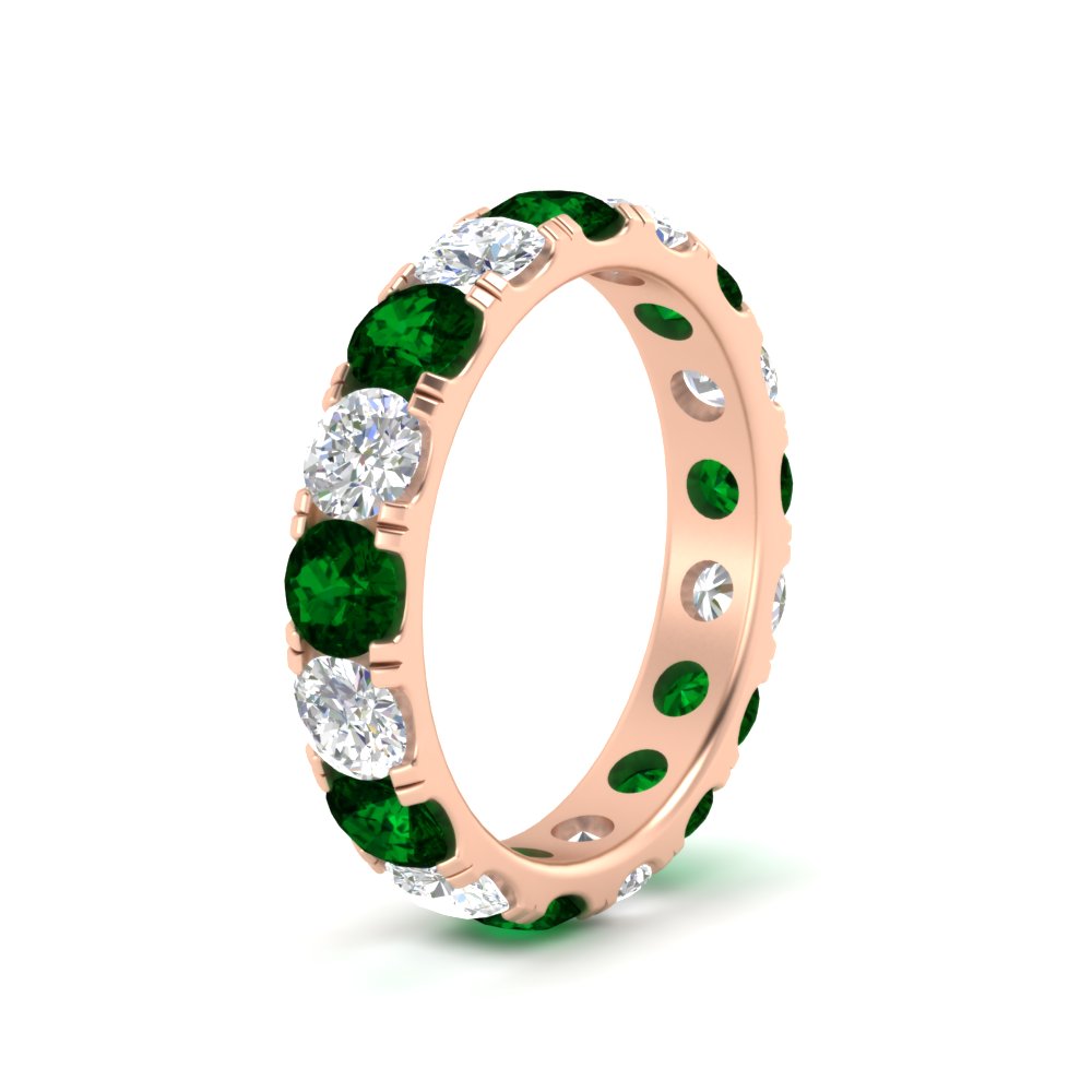 Diamond Double Prong Eternity Wedding Band 3 Carat