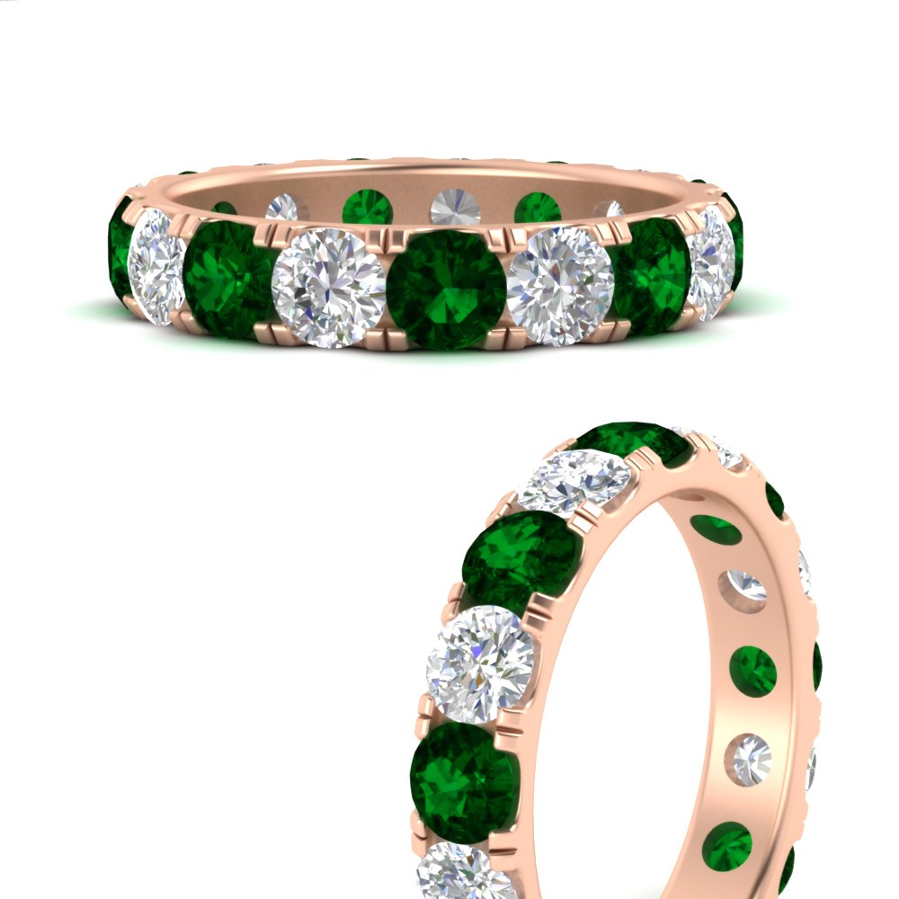 Diamond Double Prong Eternity Wedding Band 3 Carat