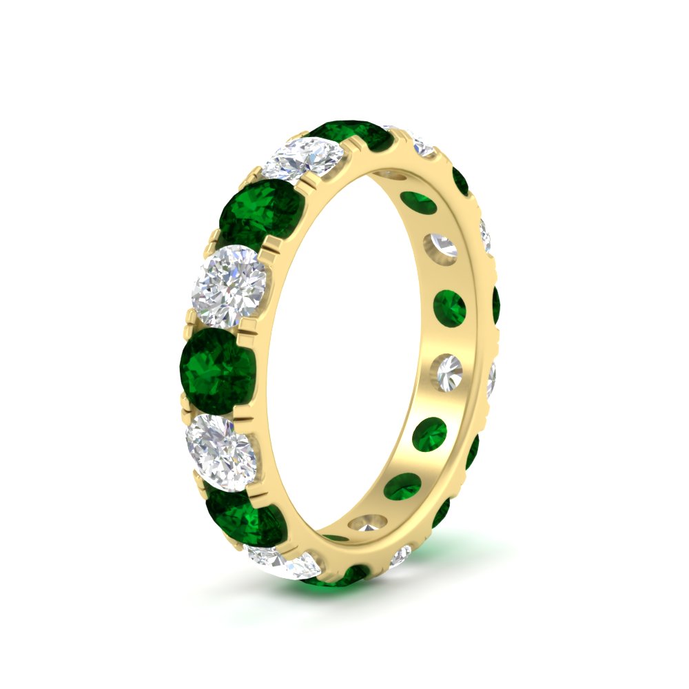 Diamond Double Prong Eternity Wedding Band 3 Carat