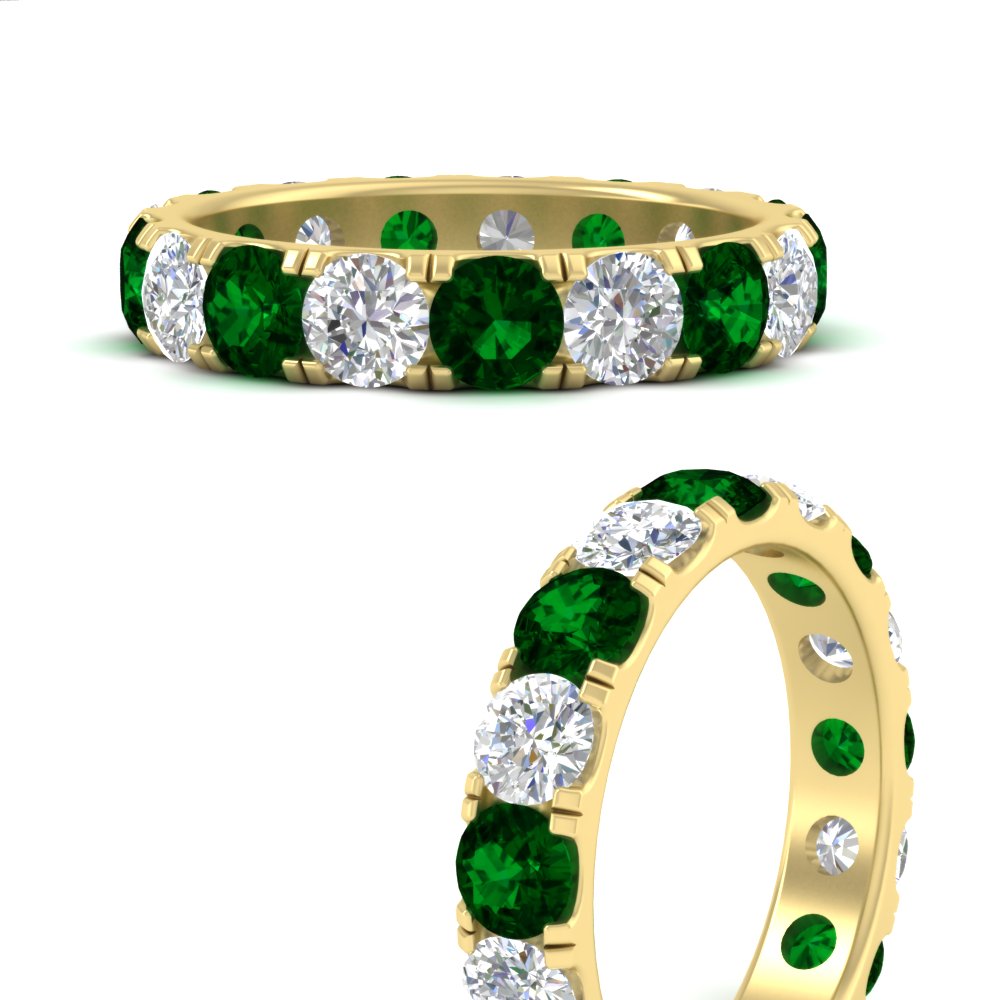 Diamond Double Prong Eternity Wedding Band 3 Carat