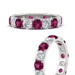 Load image into Gallery viewer, Diamond Double Prong Eternity Wedding Band 3 Carat
