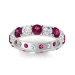 Load image into Gallery viewer, Diamond Double Prong Eternity Wedding Band 3 Carat
