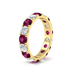 Load image into Gallery viewer, Diamond Double Prong Eternity Wedding Band 3 Carat
