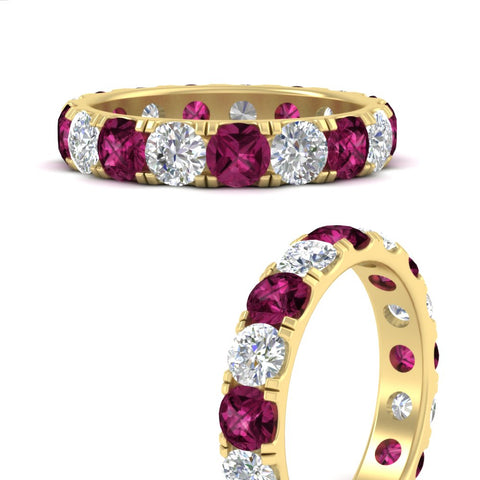 diamond-and-pink-sapphire-double-prong-eternity-wedding-band-3-carat-in-yellow-gold-FDEWB8371GSADRPIANGLE3-3.00CT-NL-YG