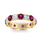 Load image into Gallery viewer, Diamond Double Prong Eternity Wedding Band 3 Carat
