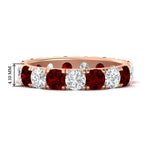 Load image into Gallery viewer, Diamond Double Prong Eternity Wedding Band 3 Carat
