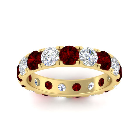 diamond-and-ruby-double-prong-eternity-wedding-band-3-carat-in-yellow-gold-FDEWB8371GRUDRANGLE5-3.00CT-NL-YG