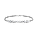 Thumbnail 24 - Dual Chain Round Diamond Bar Bracelet