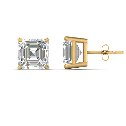 Asscher Cut Diamond Stud Earring