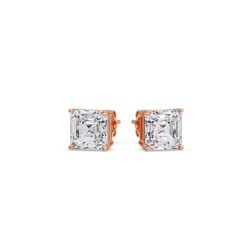 Asscher Cut Diamond Stud Earring
