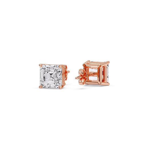 Asscher Cut Diamond Stud Earring