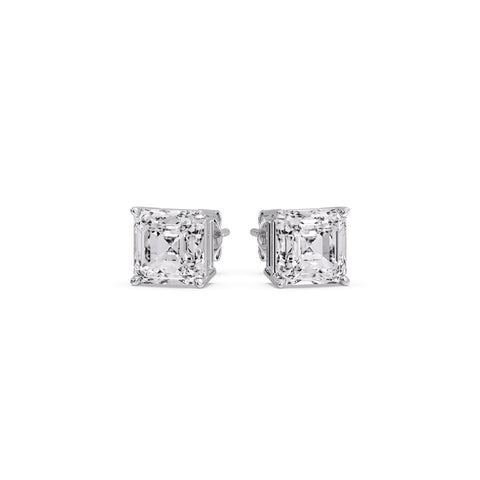 Asscher Cut Diamond Stud Earring