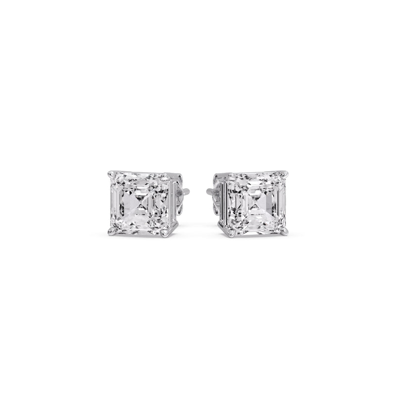 Asscher Cut Diamond Stud Earring