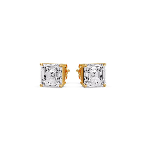 Asscher Cut Diamond Stud Earring
