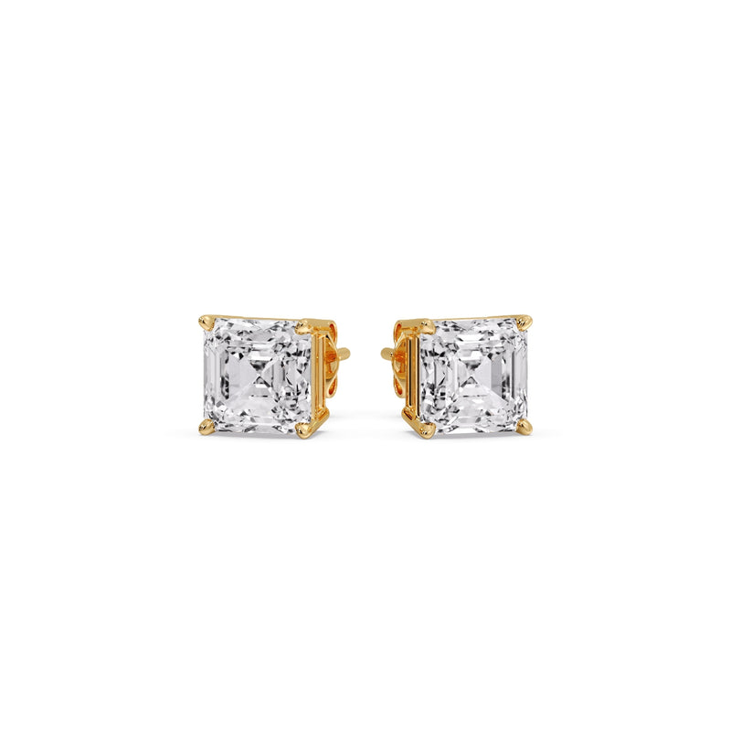 Asscher Cut Diamond Stud Earring