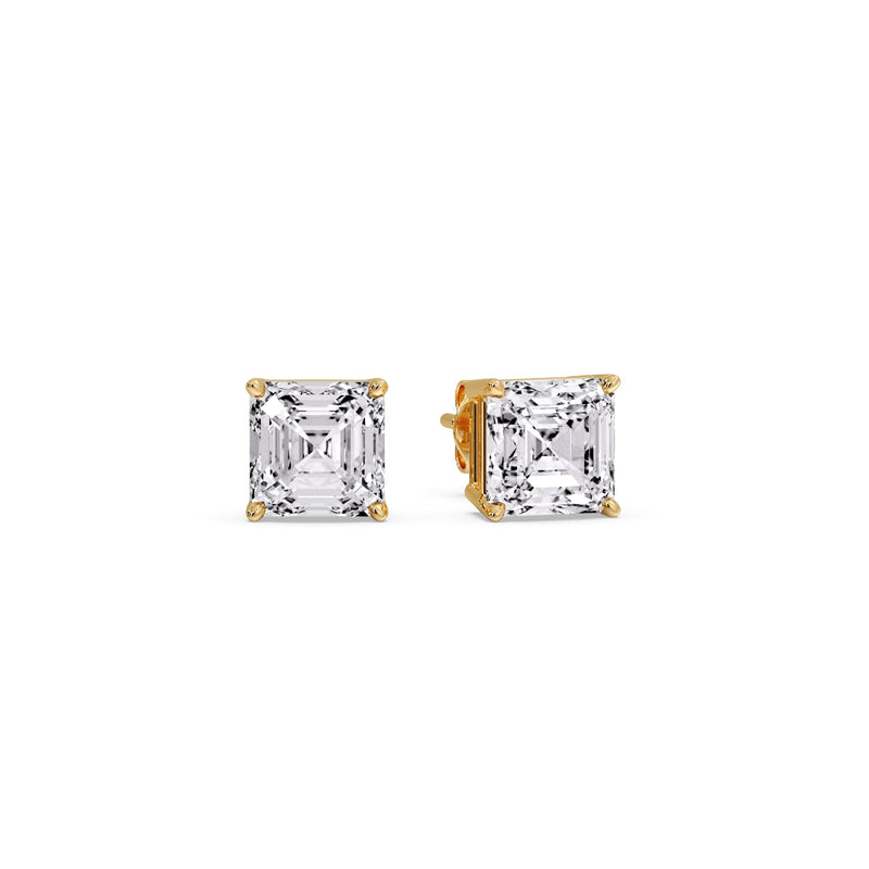 Asscher Cut Diamond Stud Earring
