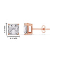 Thumbnail 65 - Asscher Cut Diamond Stud Earring