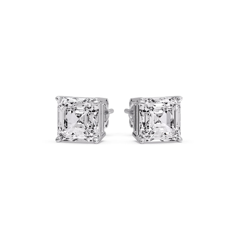 Asscher Cut Diamond Stud Earring
